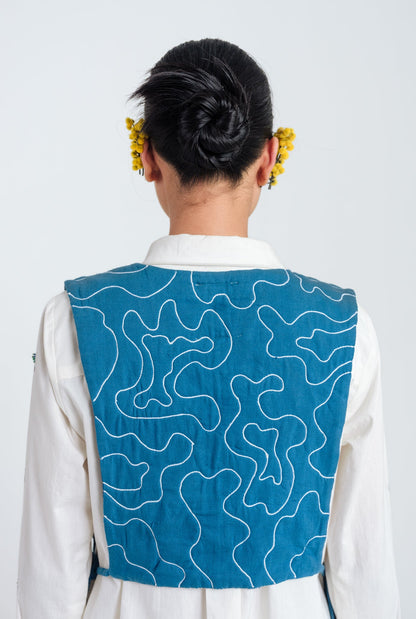 Ether | Blue Handloom Quilted Overlay — image 4