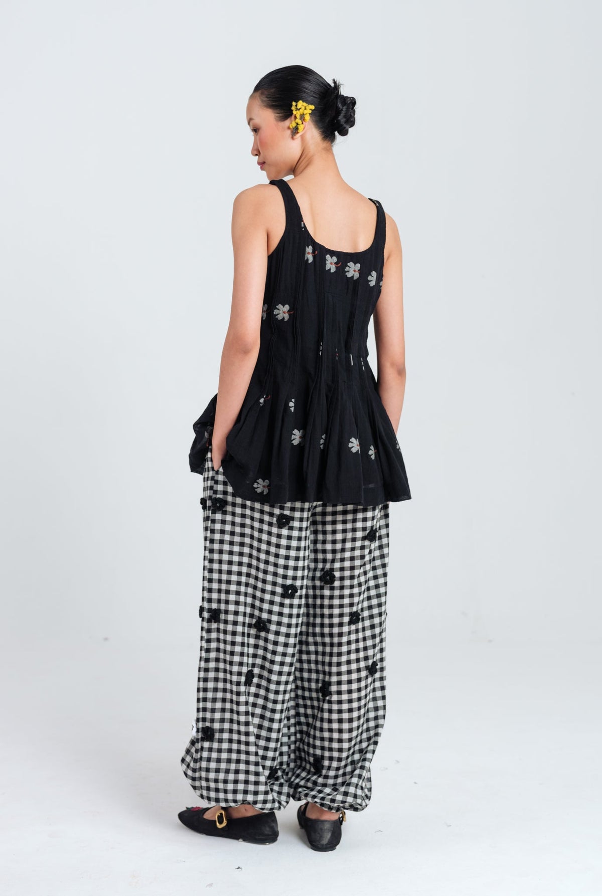 Leap | Black Pleated Top — image 4