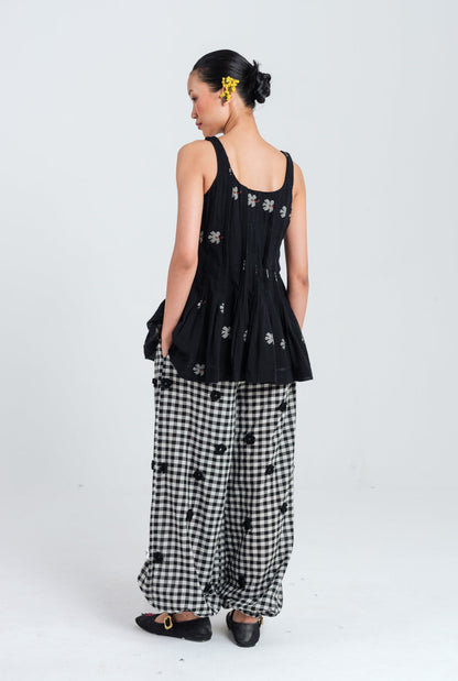 Leap | Black Pleated Top — image 4