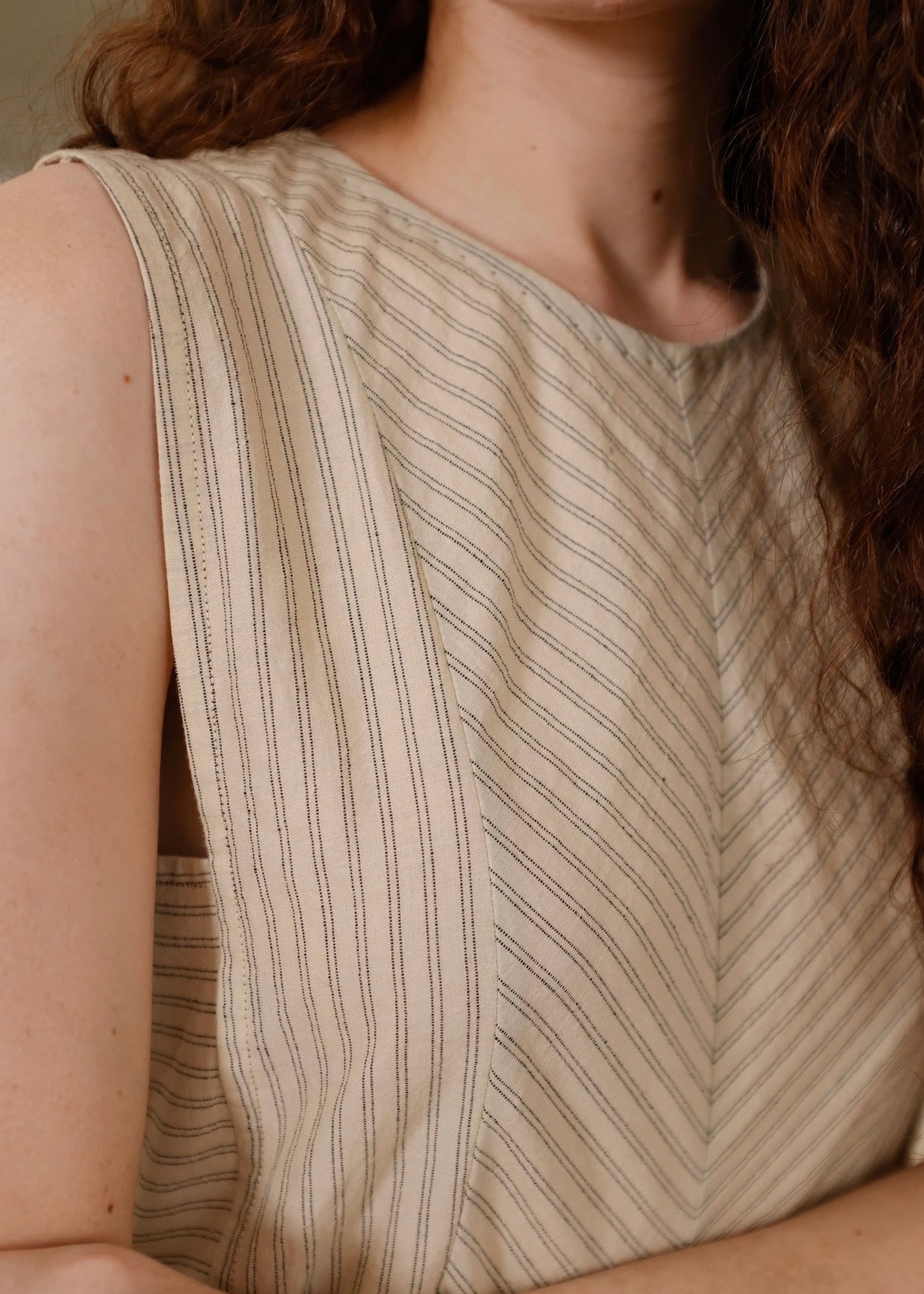 Alaia | Slim Stripes Cotton Dress — image 4