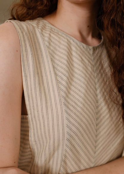 Alaia | Slim Stripes Cotton Dress — image 4