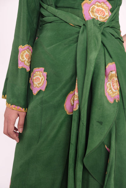 Flow | Green One Shoulder Dress — image 4