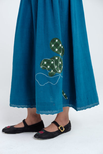 Ether | Blue Pleated Dress — image 4