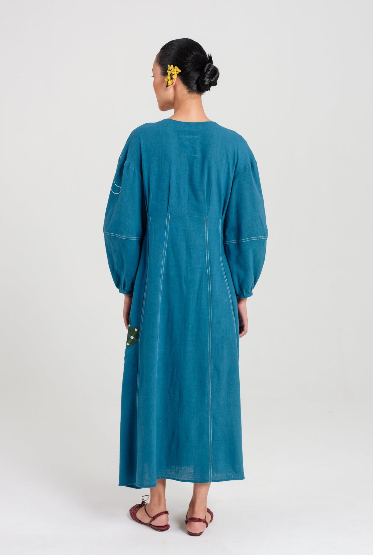 Ether | Blue Handloom Day Dress — image 4