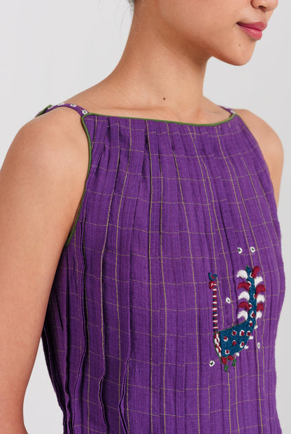 Drift | Purple Pleated Dress — image 4