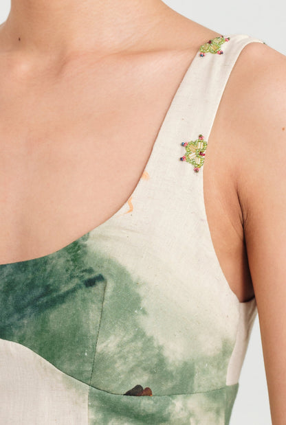 Sway | Green - Beige Short Dress — image 4