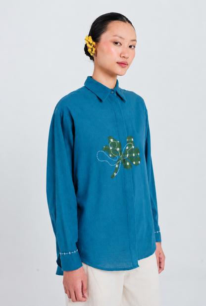 Ether | Blue Handloom Shirt — image 4