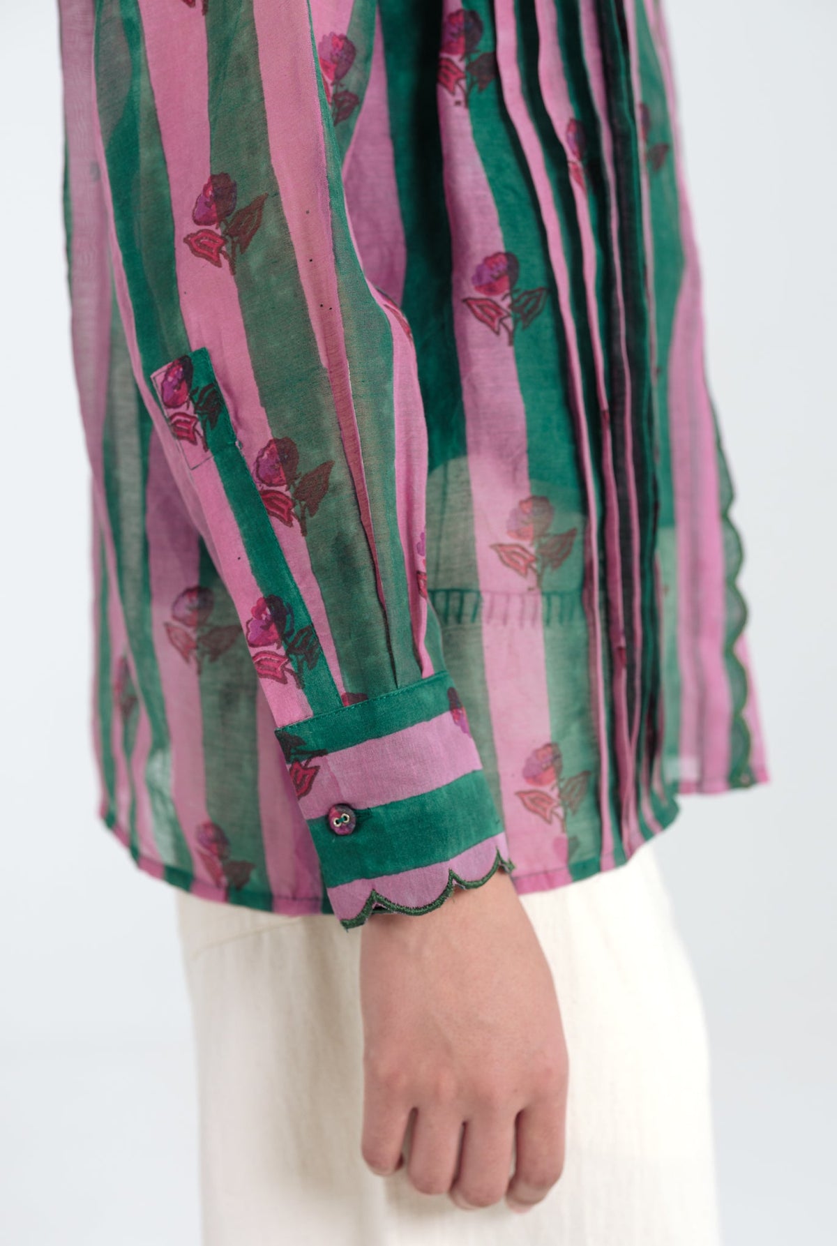 Twirl | Green - Purple Scallop Shirt — image 4