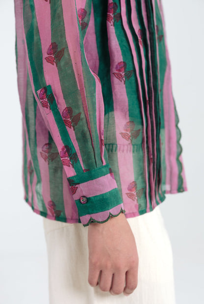 Twirl | Green - Purple Scallop Shirt — image 4