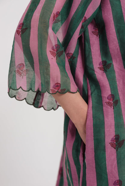 Twirl | Green - Purple Shift Dress — image 4