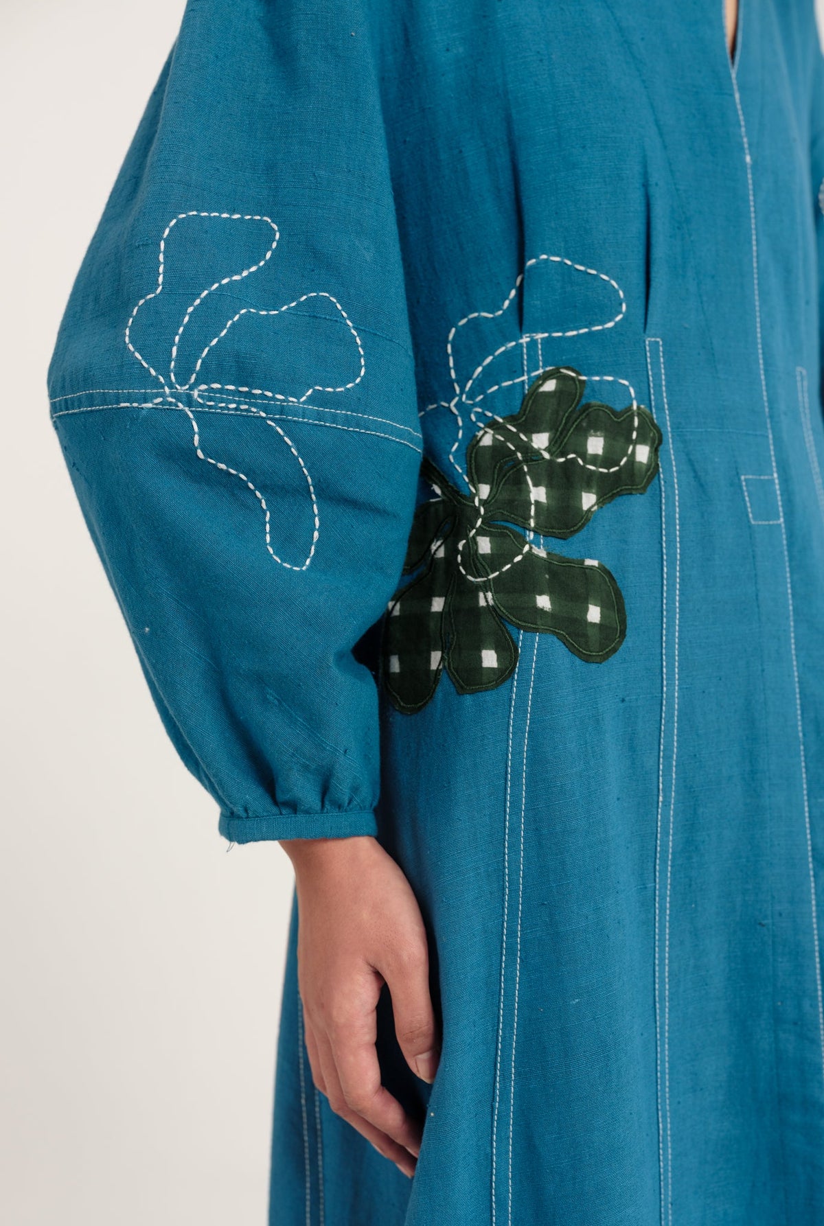 Ether | Blue Handloom Day Dress — image 5