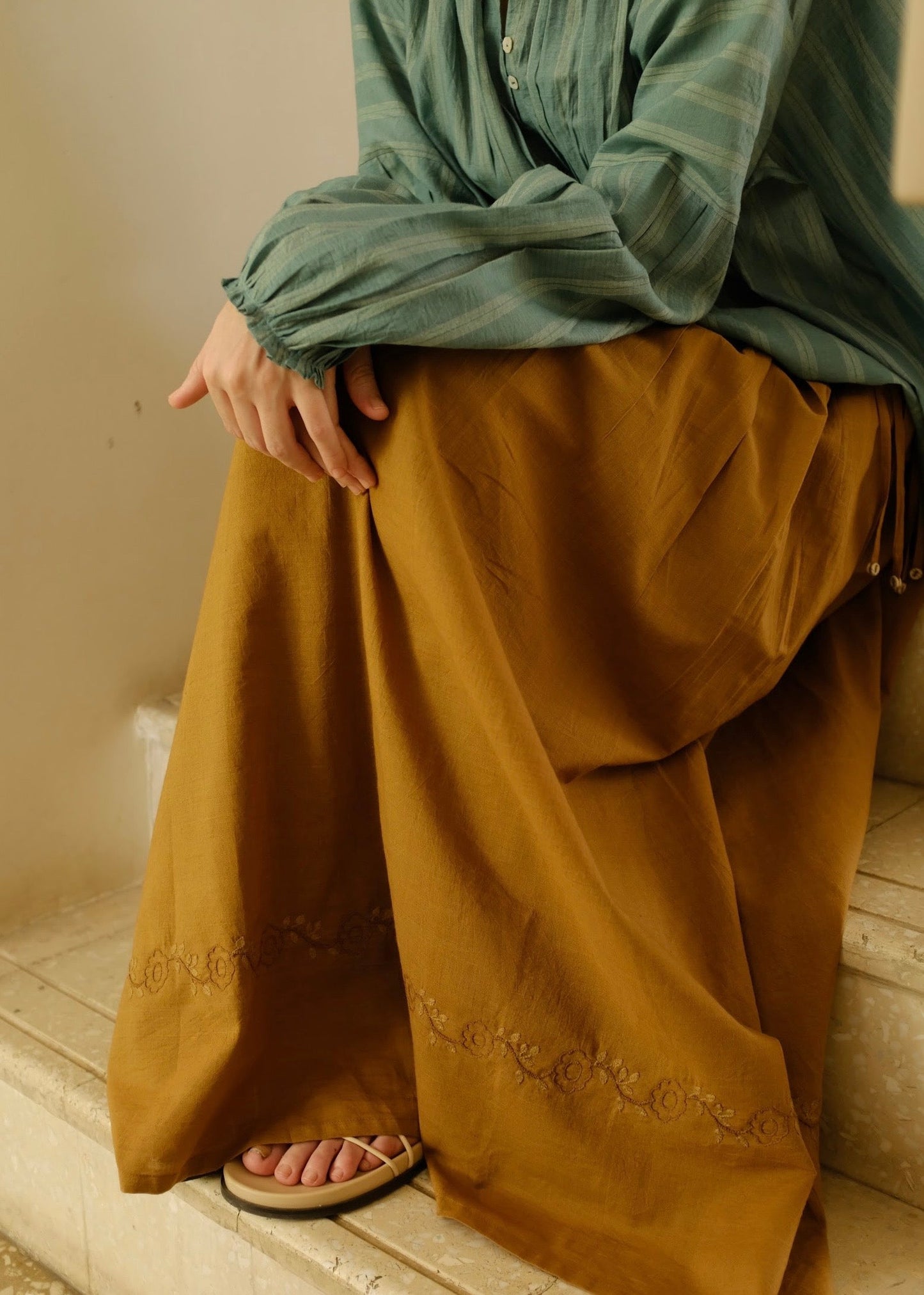 Della | Red Cotton Skirt — image 5