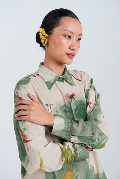Sway | Green - Beige Shirt — image 5