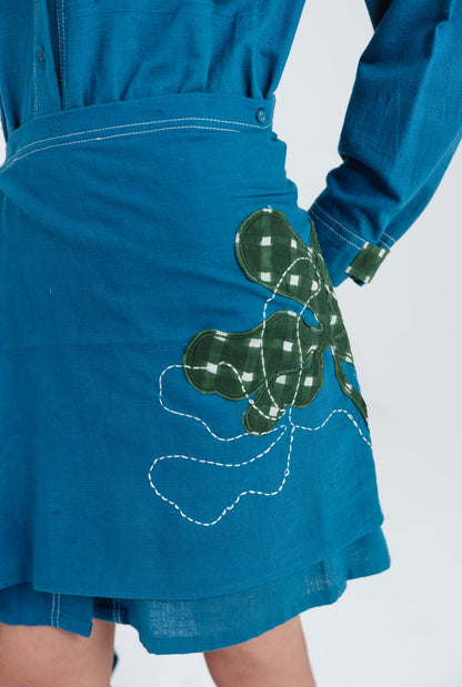 Ether | Blue Handloom Tunic Dress — image 5