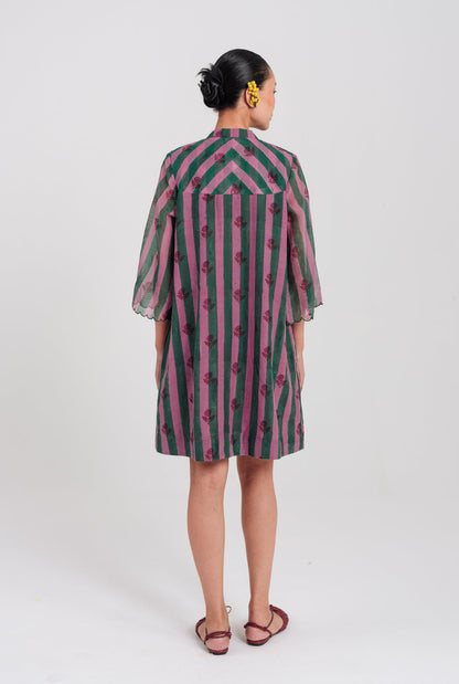 Twirl | Green - Purple Shift Dress — image 5