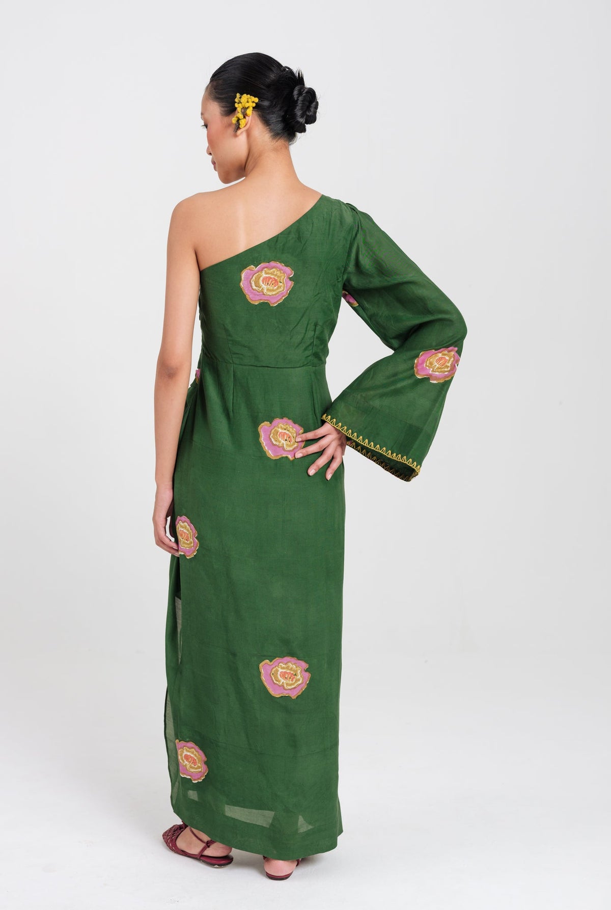 Flow | Green One Shoulder Dress — image 5