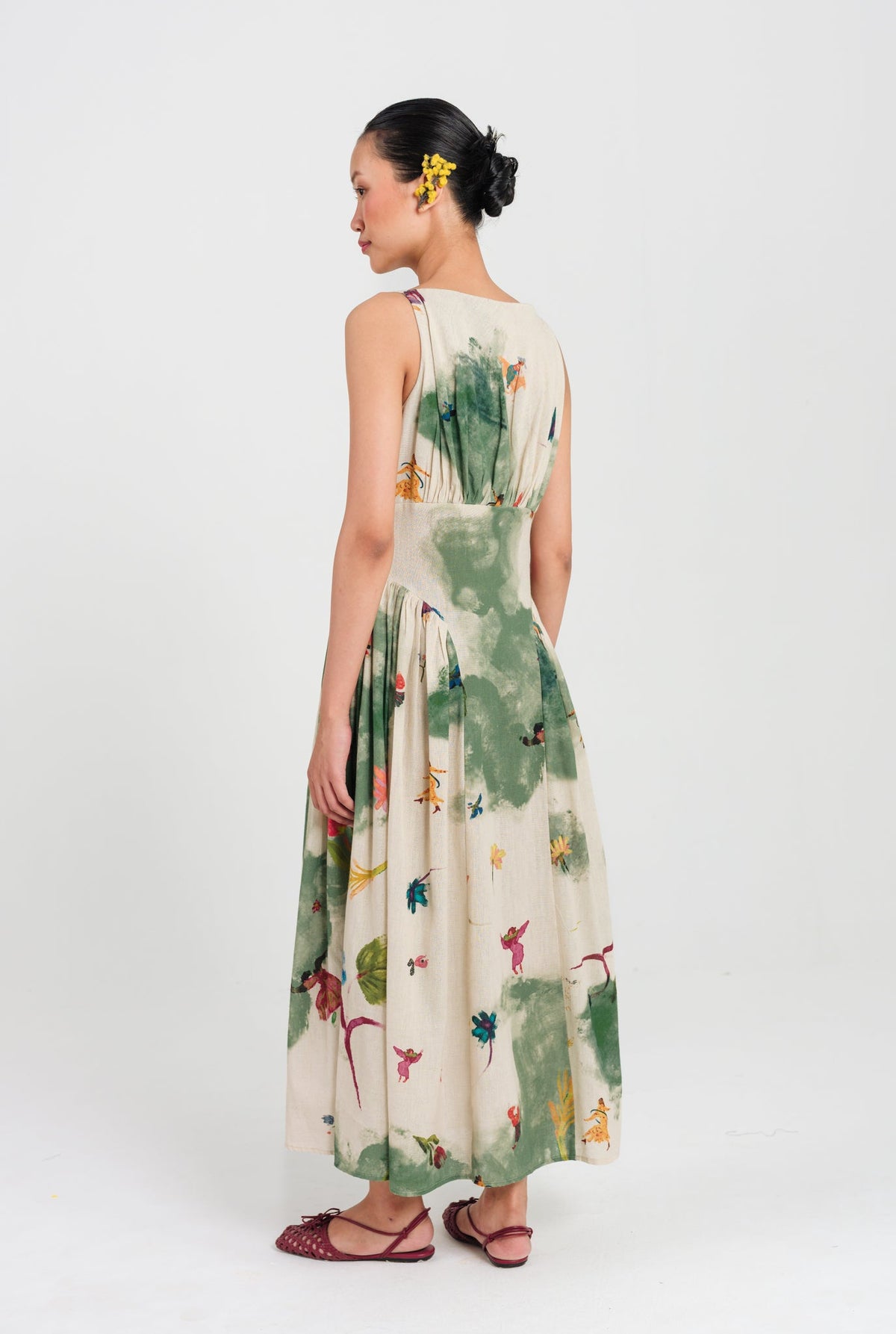 Sway | Green - Beige Panel Dress — image 5