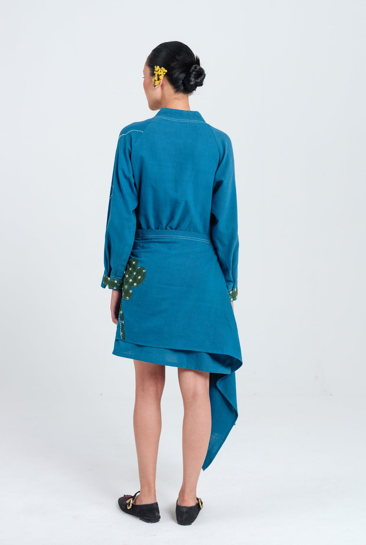 Ether | Blue Handloom Tunic Dress — image 6
