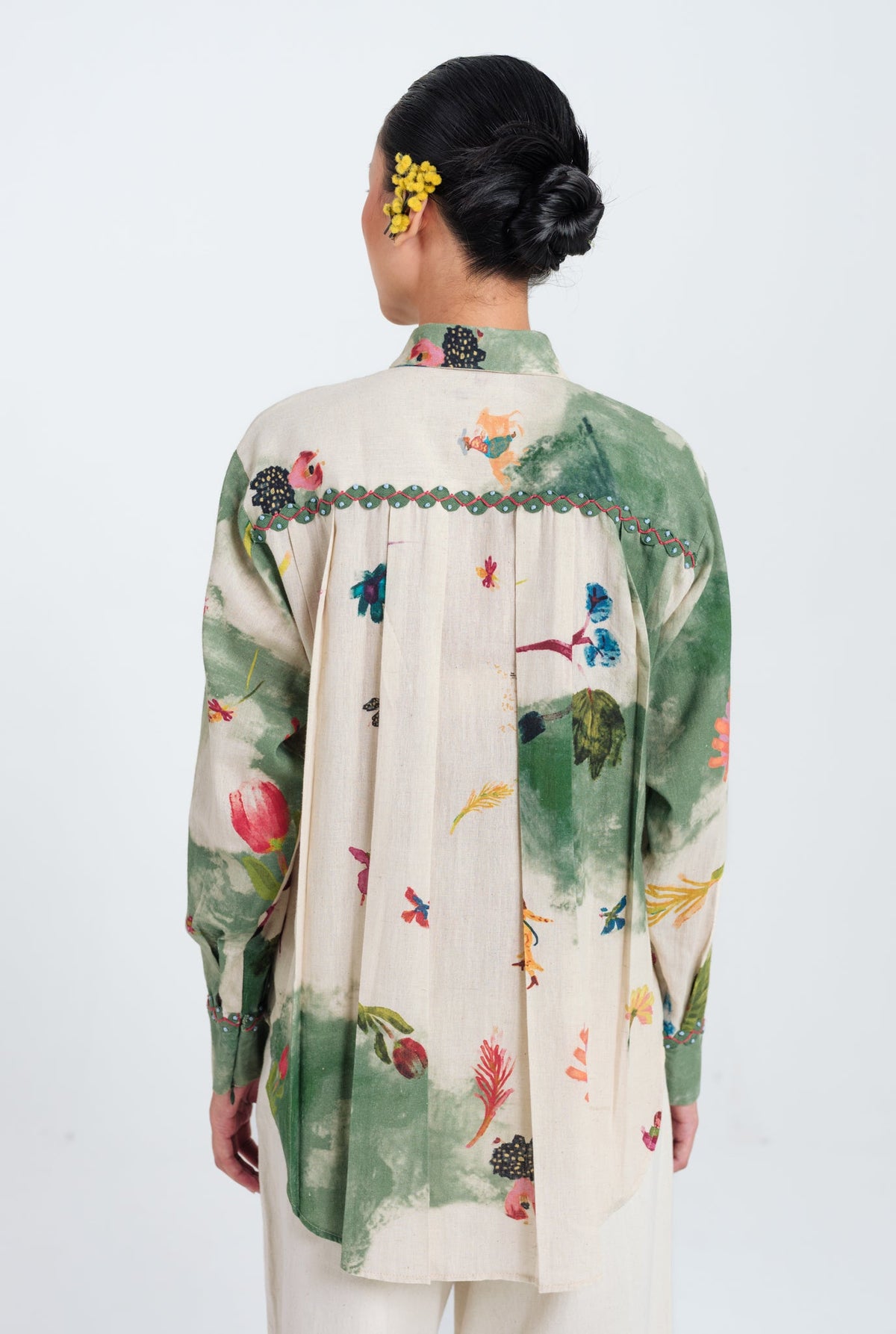 Sway | Green - Beige Shirt — image 6