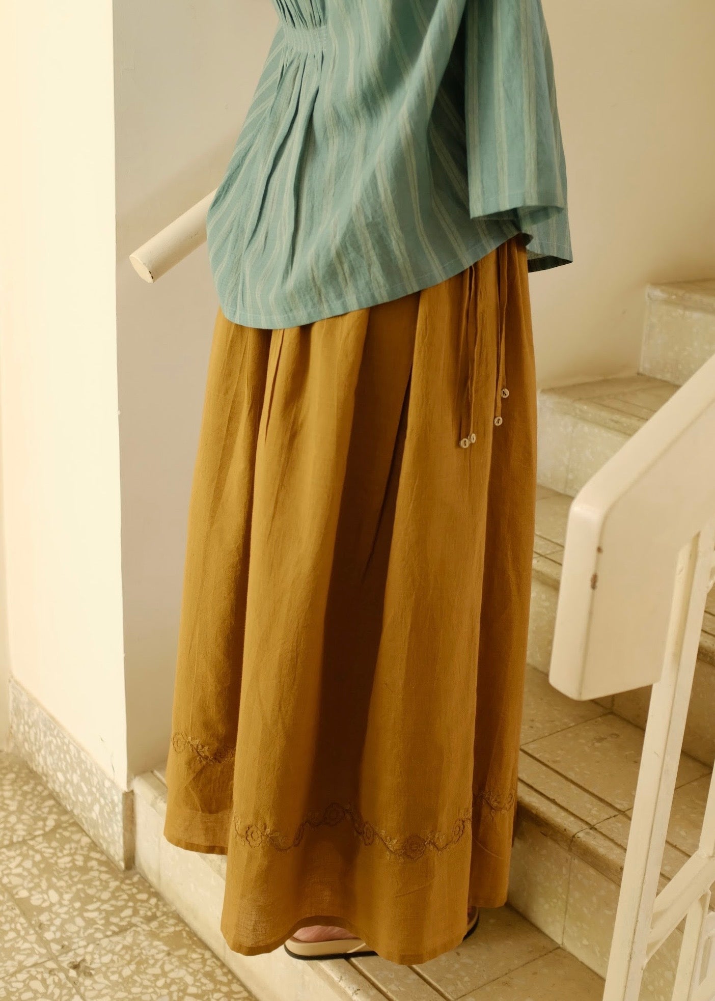 Della | Red Cotton Skirt — image 7