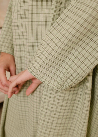 Vienna | Relaxed Smoke Checks Cotton Dress — image 7