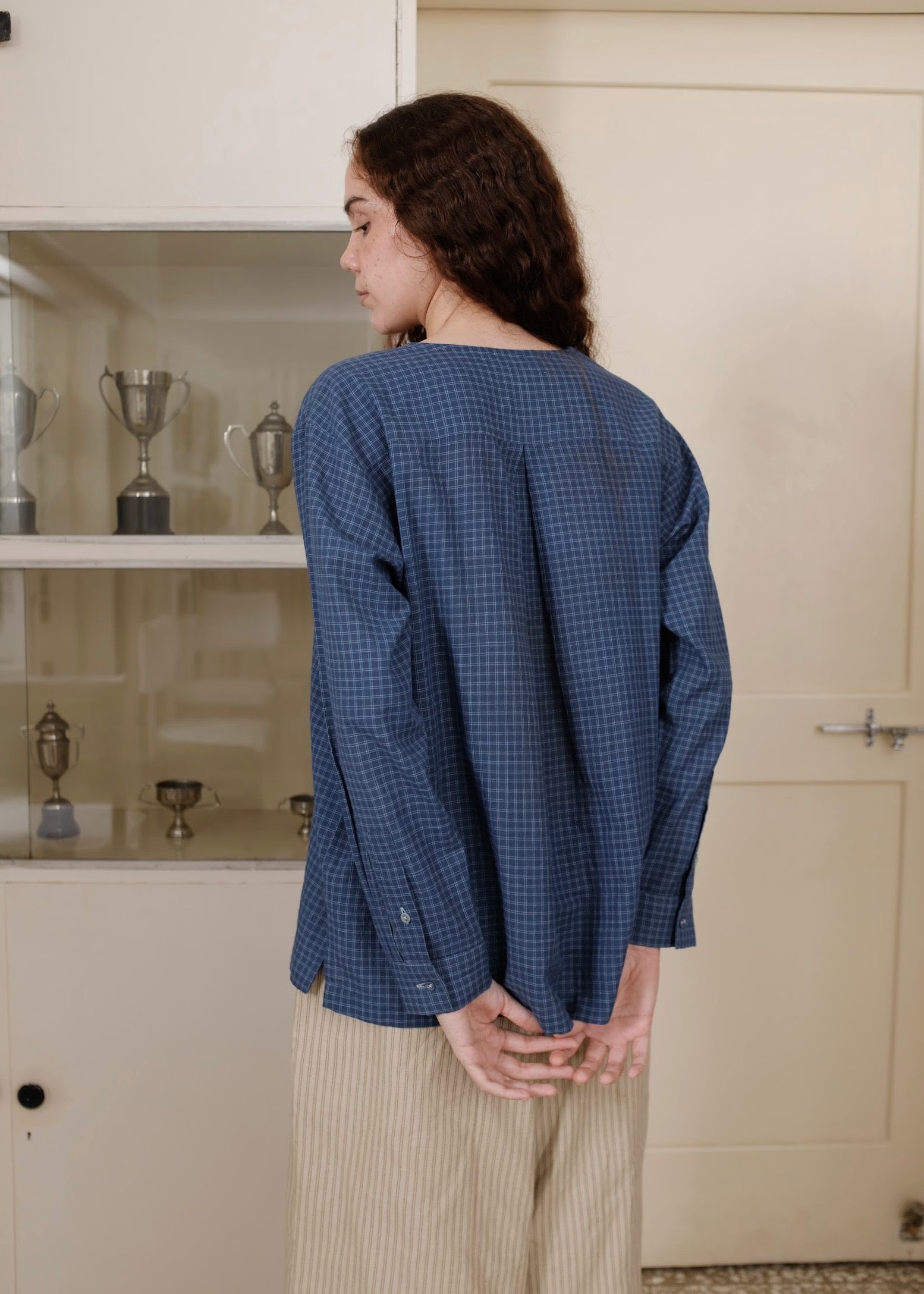 Aston | Washed Navy Cotton Top — image 7