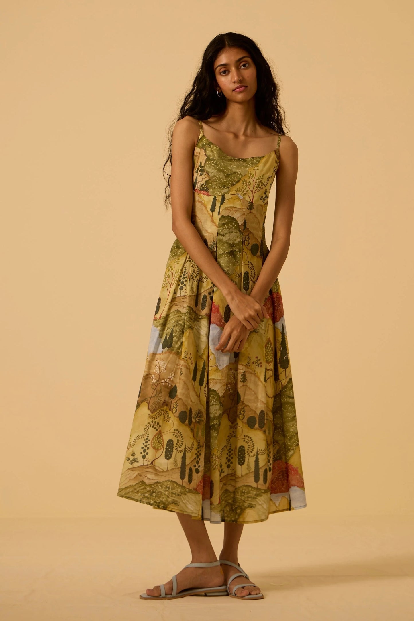 Ai | Ochre Print Dress