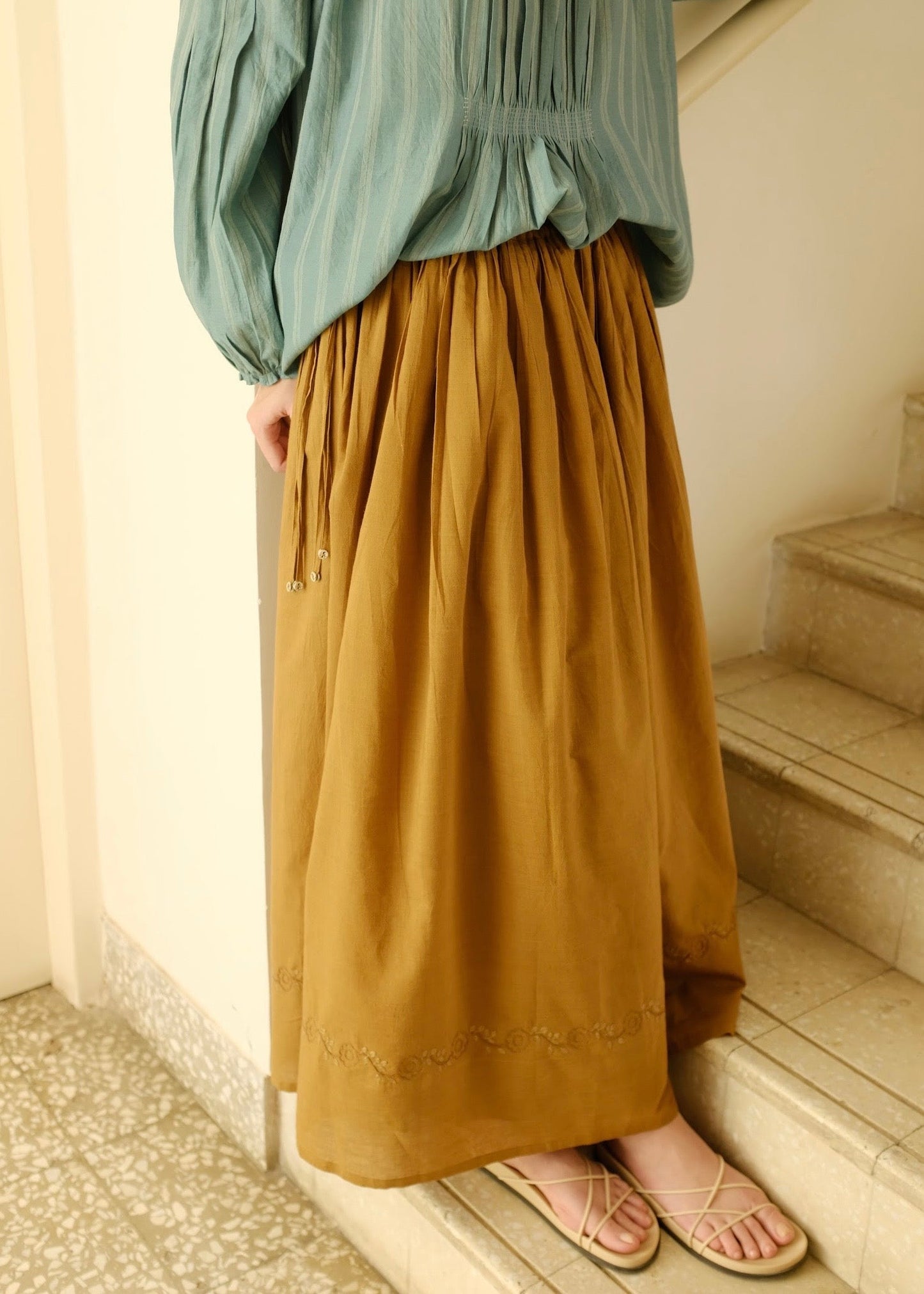 Della | Red Cotton Skirt — image 8