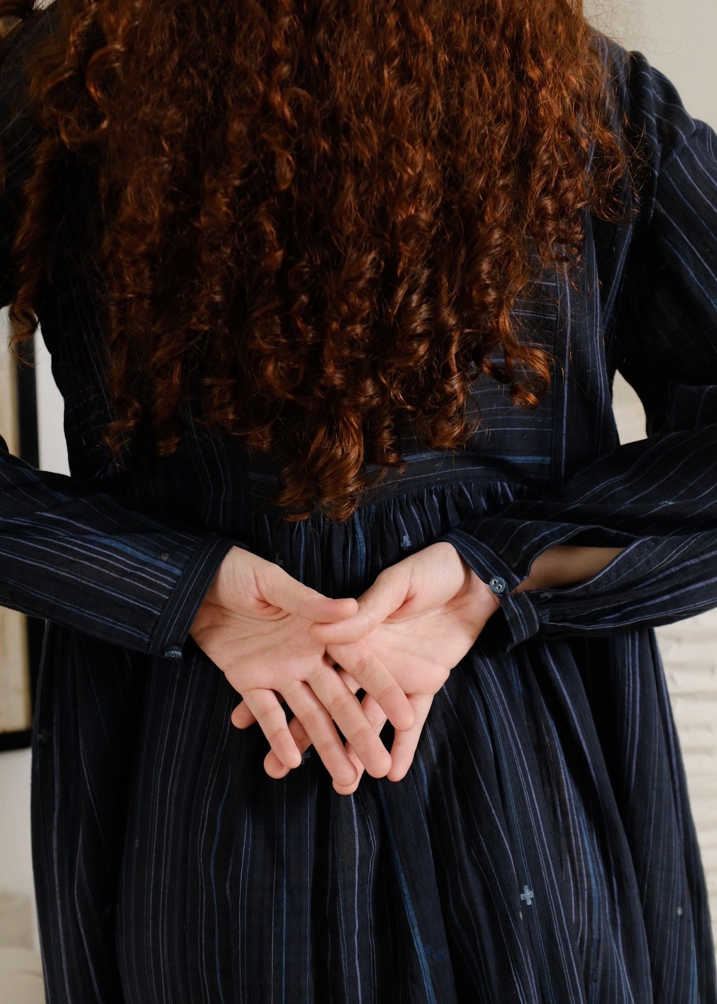 Naomi | Red Jamdani Cotton Dress — image 8