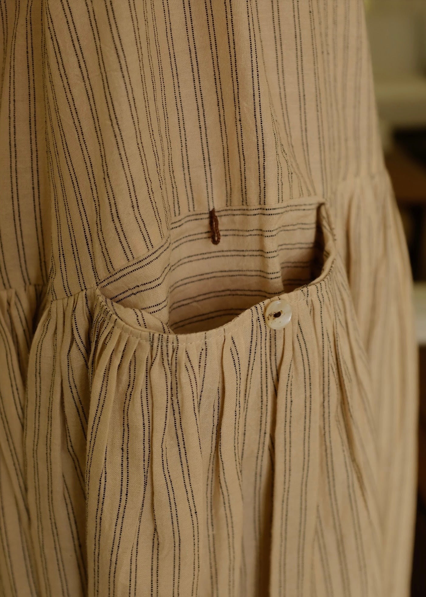 Blake | Oversized Drop-waist Sand Cotton Dress — image 9
