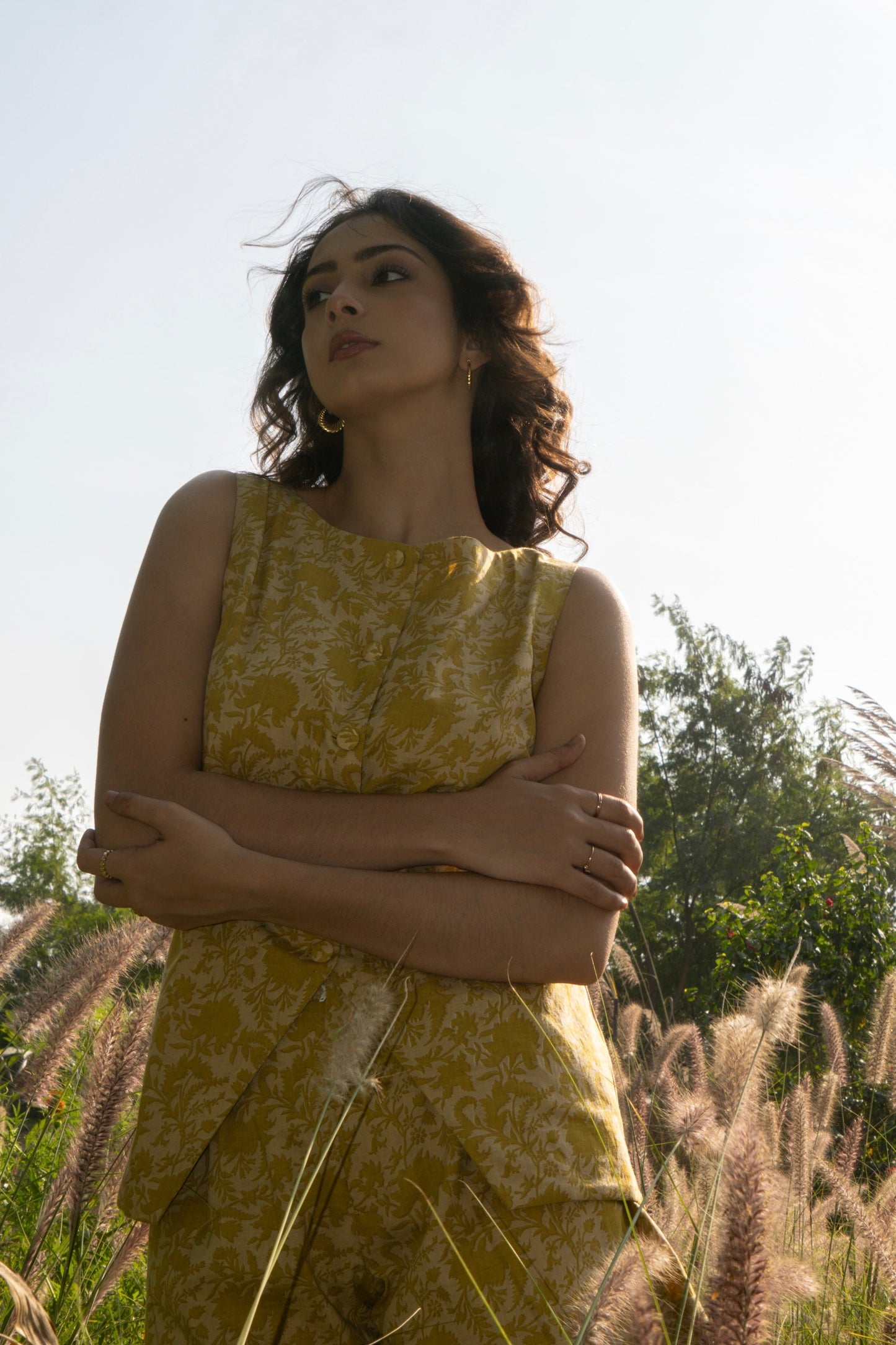 Solai | Yellow Printed Set