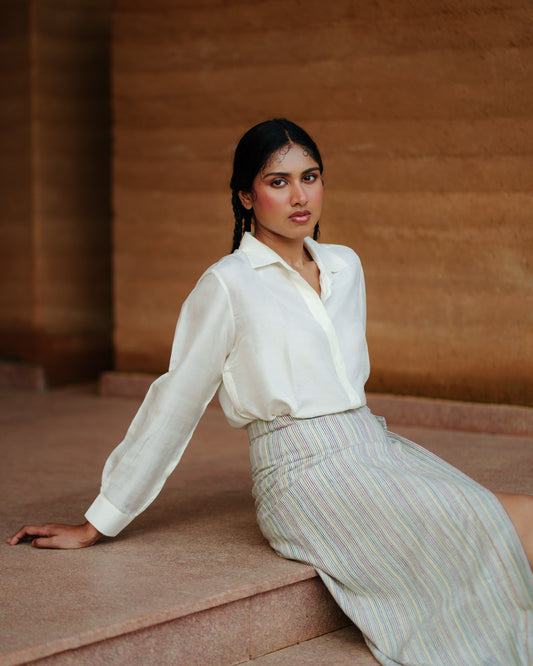 Clare | Oversized Silk Shirt