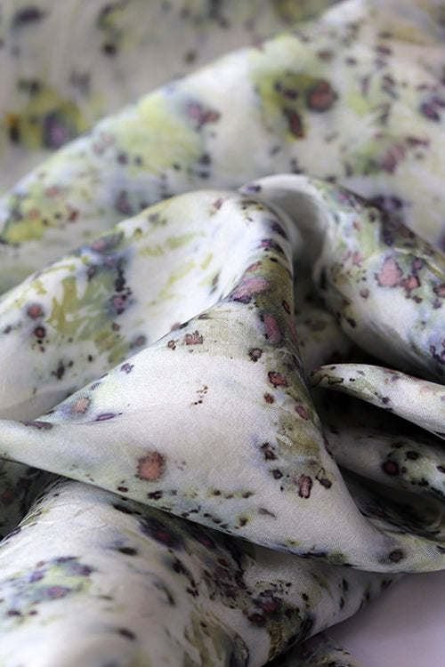 Lily |  Eco Printed Habutai Silk Yardage