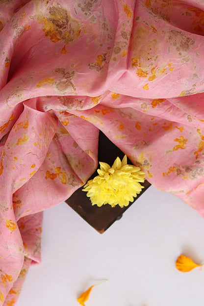 Gudhal |  Eco Printed Habutai Silk Yardage