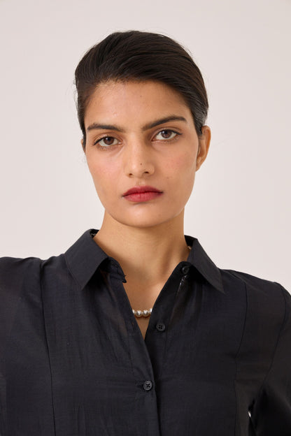 Jini | Black Shirt Dress