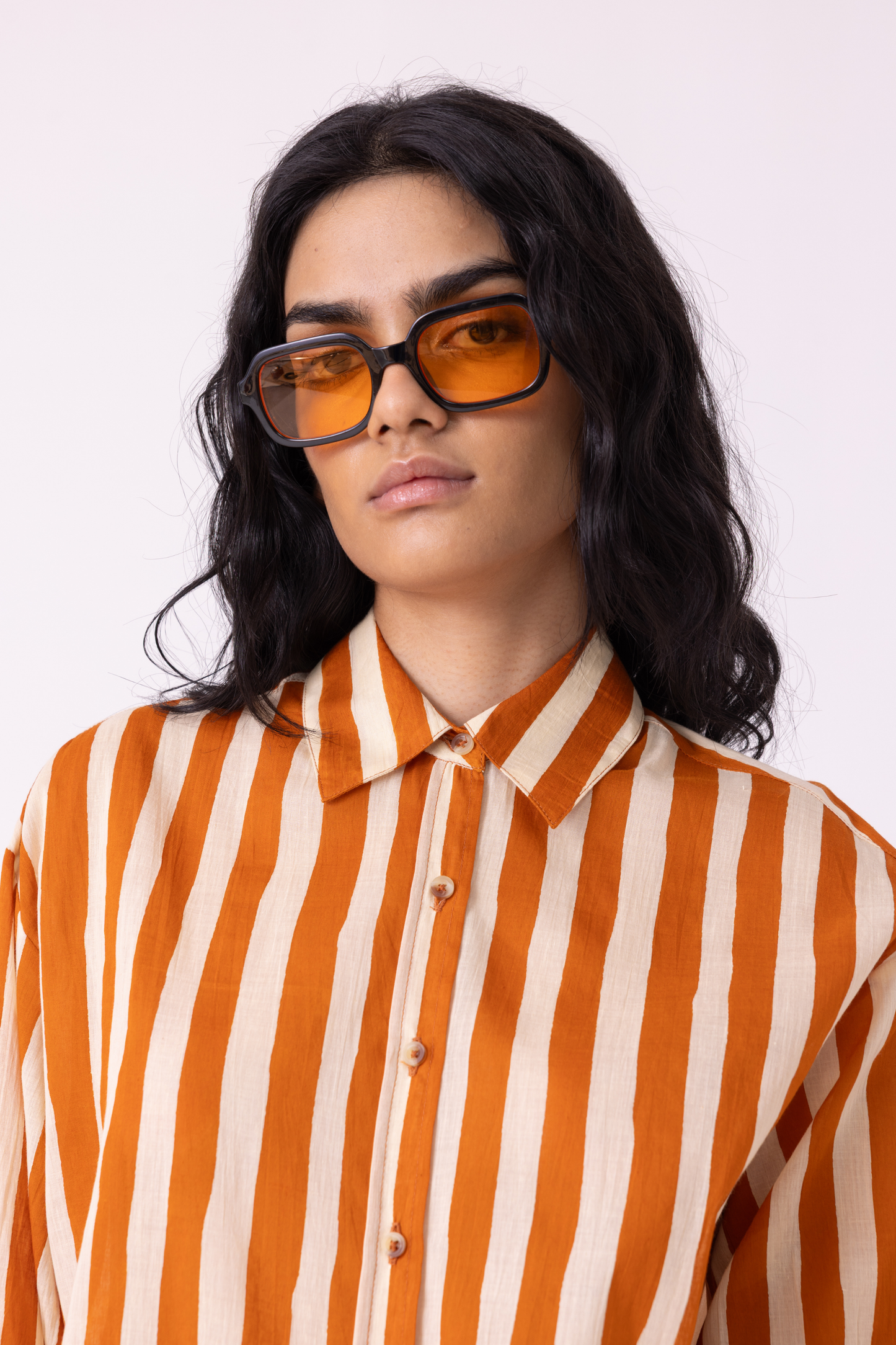 Tori Rust Striped Shirt | shirt — image 5