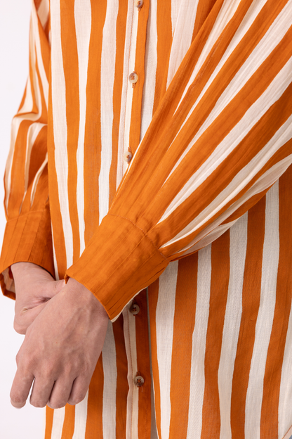 Tori Rust Striped Shirt | shirt — image 6