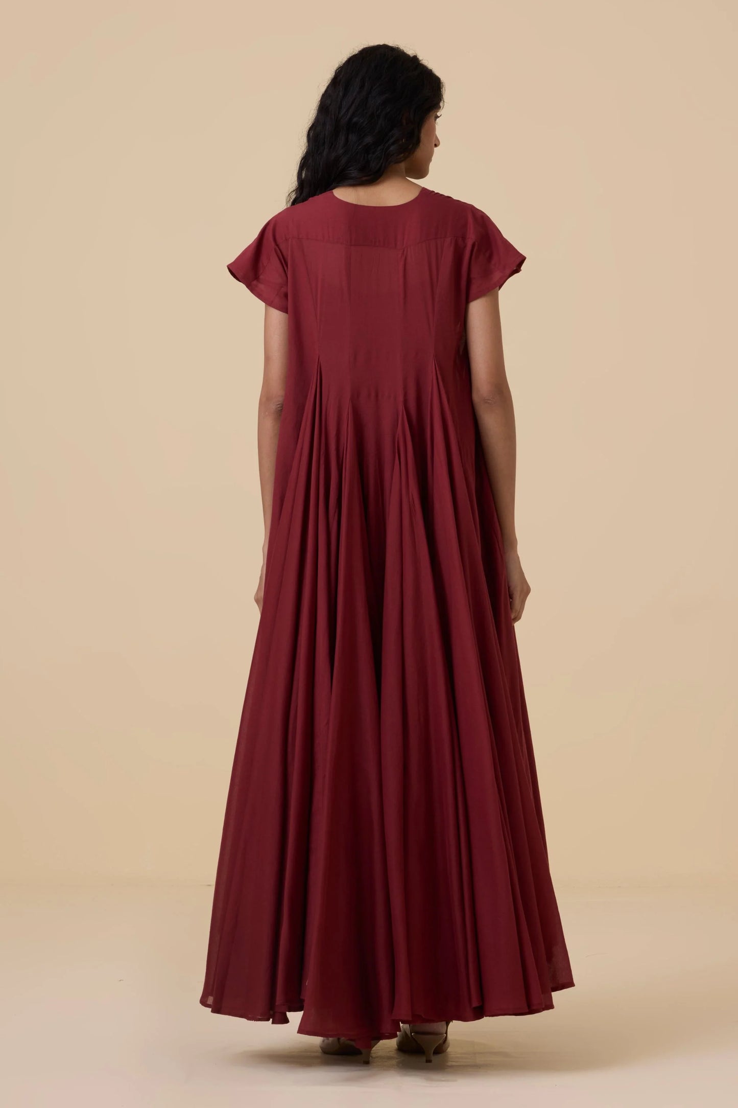 Hadil | Berry Cotton Maxi Dress