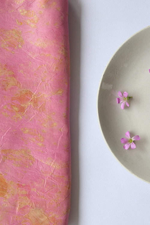 Jasmine |  Eco Printed Habutai Silk Yardage