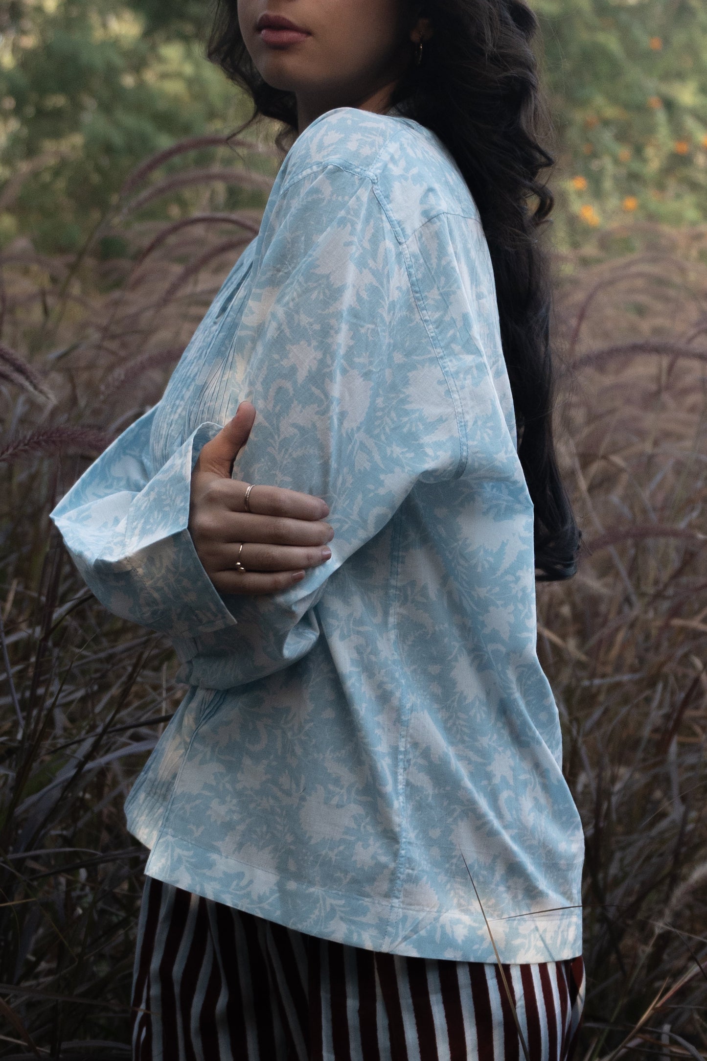 Kiro | Cuban Collar Shirt - Sky