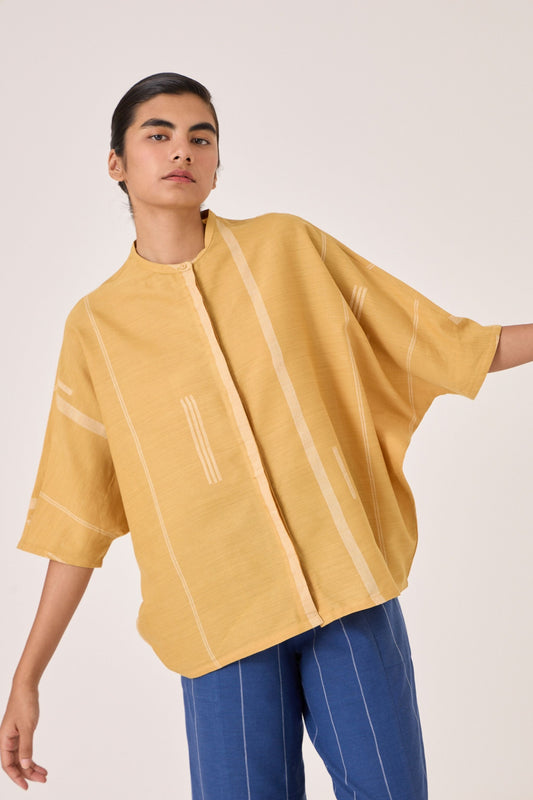 Kavinda | Yellow Handwoven Shirt