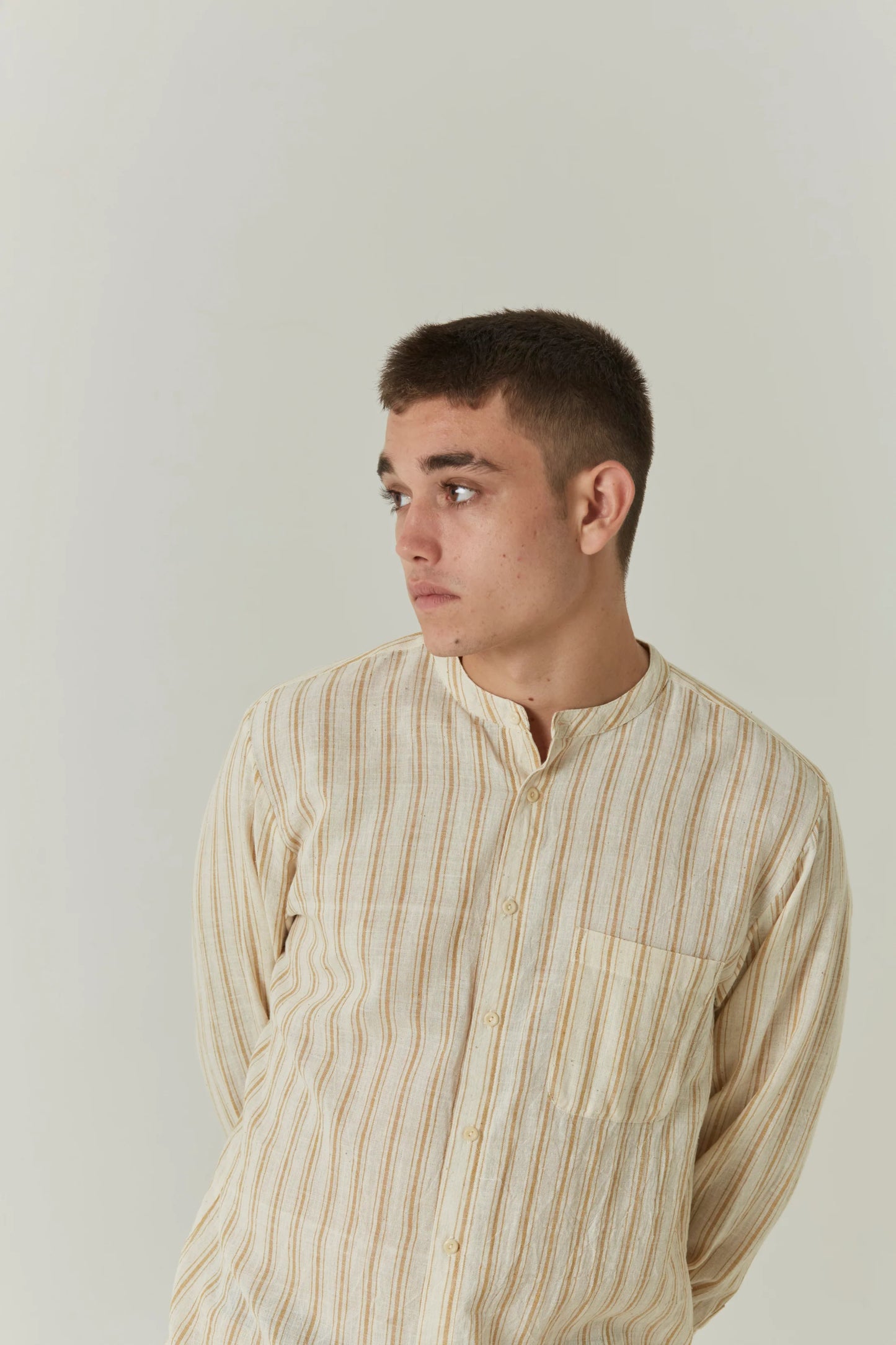 Mateo | Handwoven Stripe Shirt