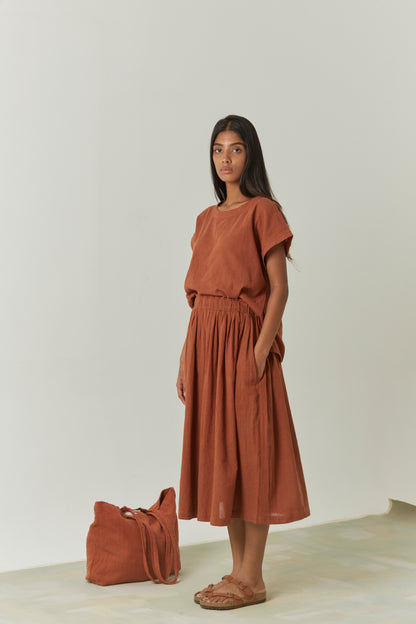 Terra | Handwoven Top-Skirt Set