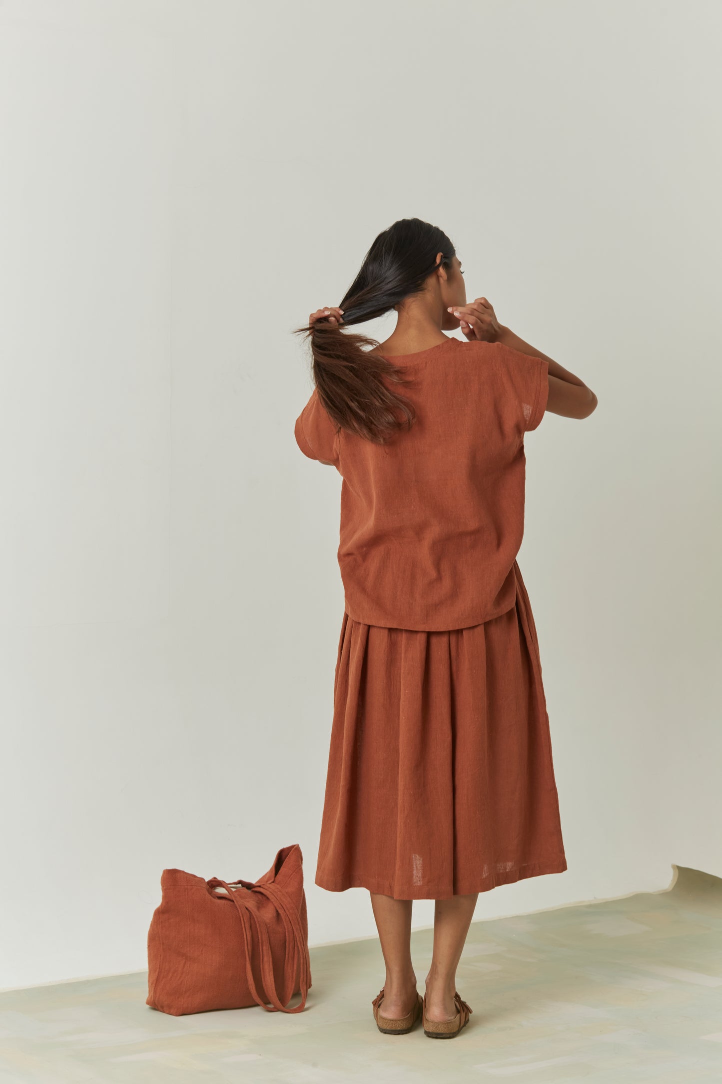 Terra | Handwoven Top-Skirt Set