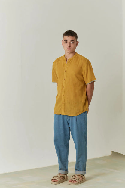 Marigold | Handwoven Stripe Shirt