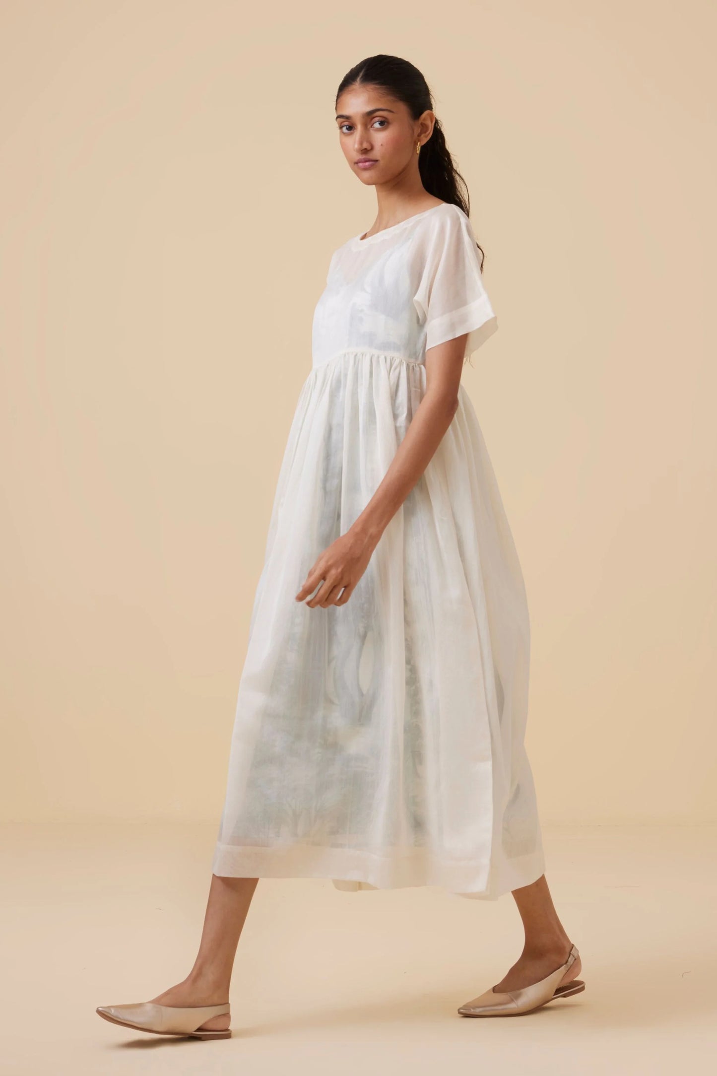 Aseel | Blue Print Handwoven Dress