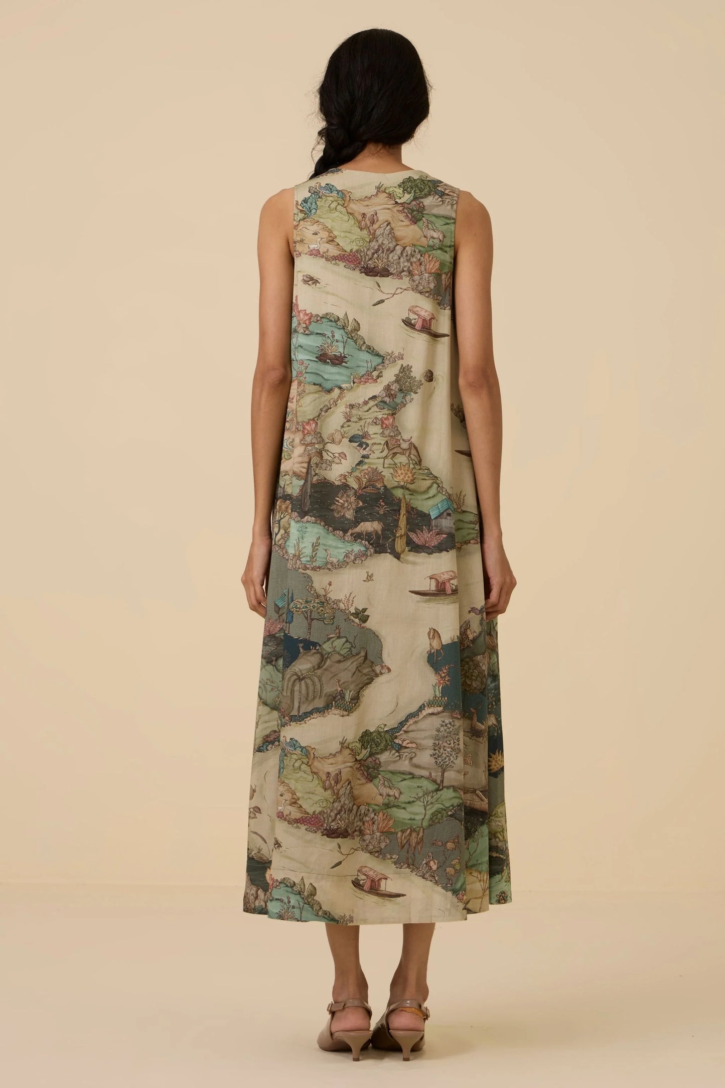 Riaz | Green Print Maxi Dress