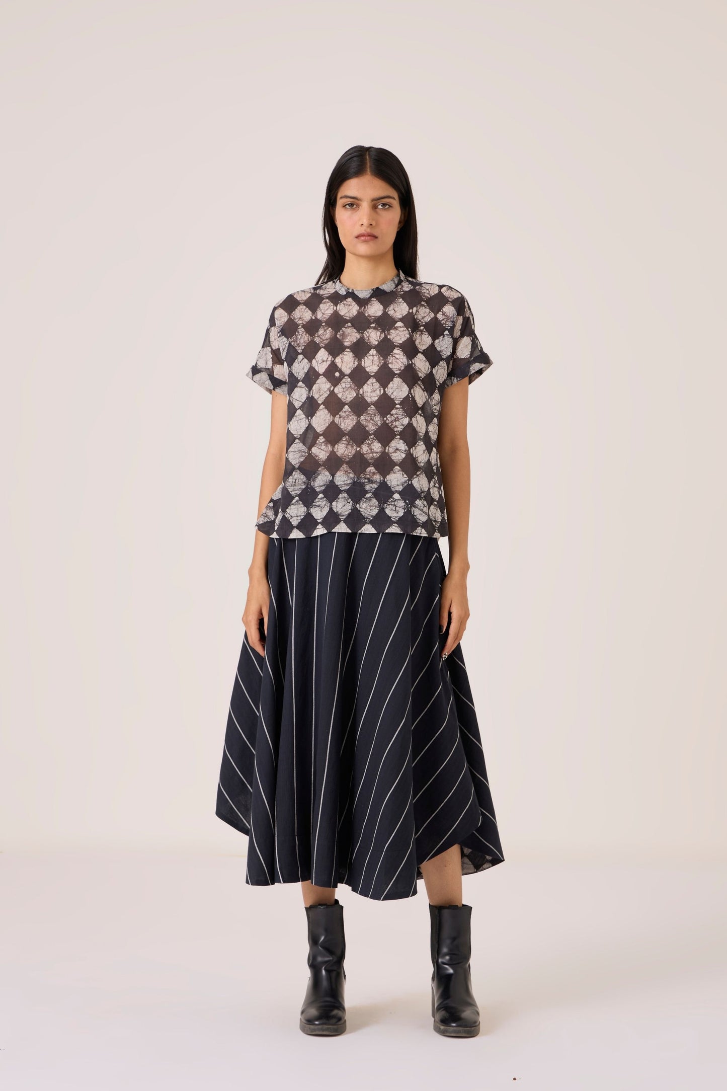 Boga | Black Striped Skirt
