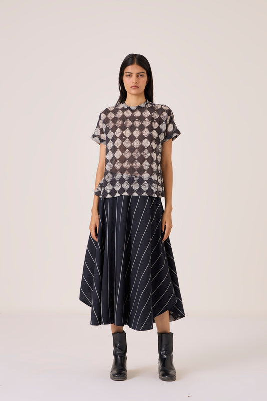Boga | Black Striped Skirt