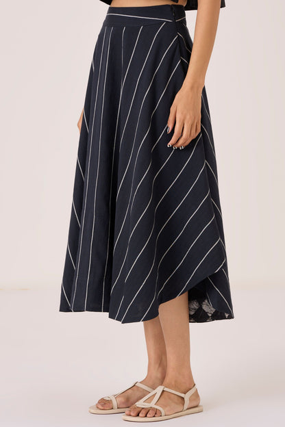Boga | Black Striped Skirt